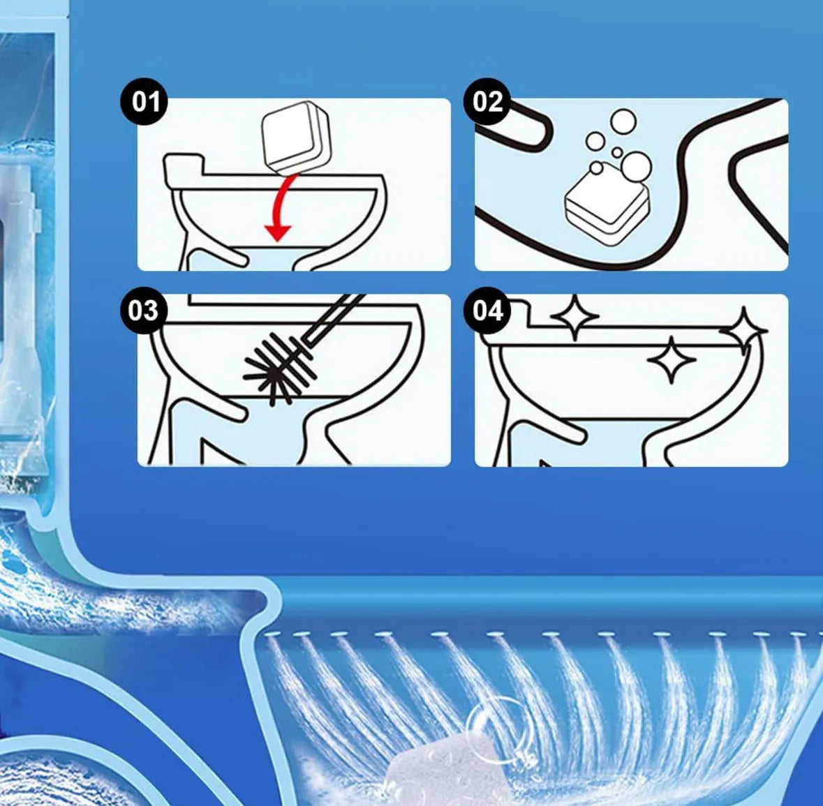 Pastillas Limpieza De Inodoro X12unidades Instantánea