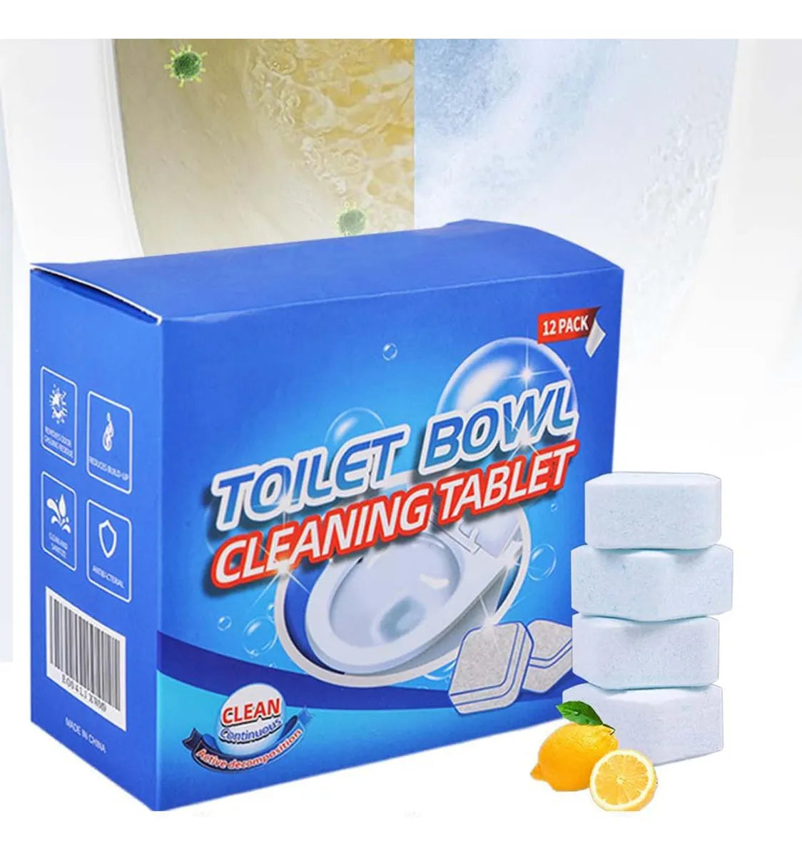 Pastillas Limpieza De Inodoro X12unidades Instantánea