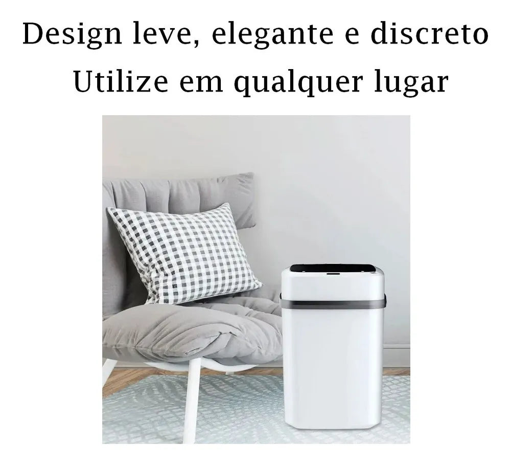 Basurero Inteligente De 13 L Con Sensor De Movimiento