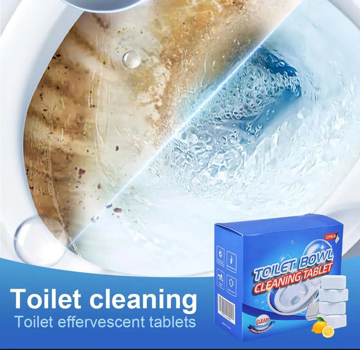 Pastillas Limpieza De Inodoro X12unidades Instantánea