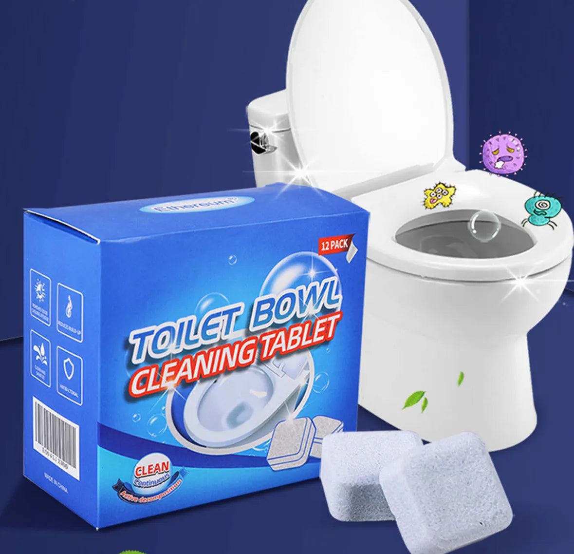 Pastillas Limpieza De Inodoro X12unidades Instantánea