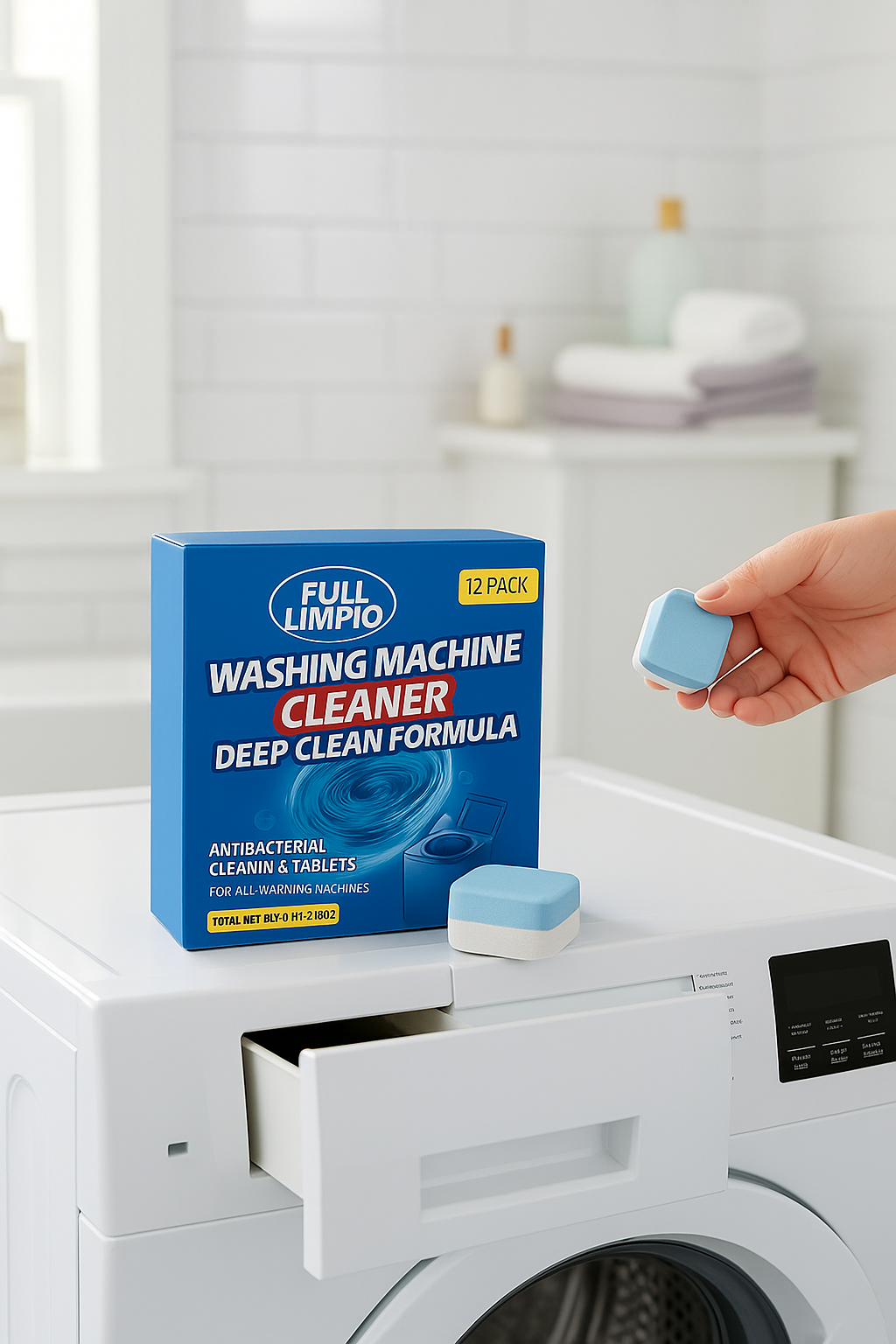Pastilla Limpia Lavarropas En Forma De Tabletas 12 Unidades + ENVIO GRATIS