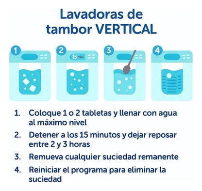 Pastilla Limpia Lavarropas En Forma De Tabletas 12 Unidades + ENVIO GRATIS