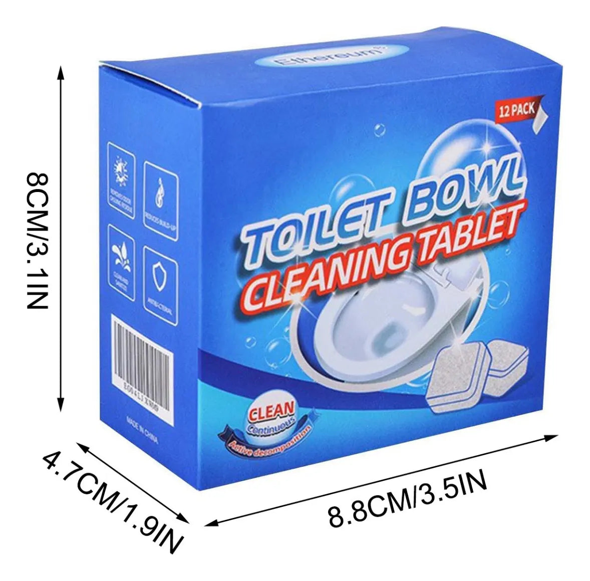 Pastillas Limpieza De Inodoro X12unidades Instantánea